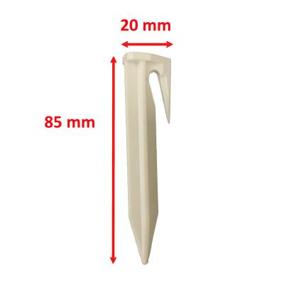 China Biodegradable Lawn Mower Cable and Tent Peg 85mm for Lawn Mower Cable Ground Spike Plastic Tent Pegs for sale