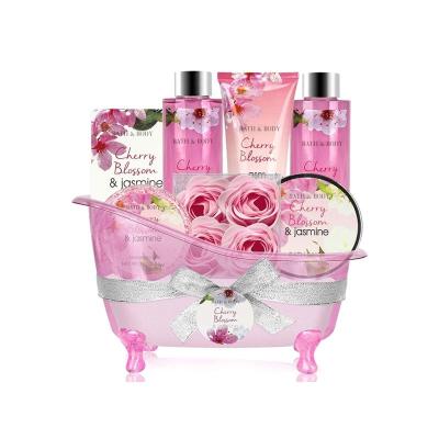 China High Quality Body Spa Body Cleansing OEM 8 Pcs Set Relaxing Body Lotion Bath Salt Bath Bomb Skin Care Bath Gift Set for sale