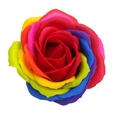 China Romantic Artificial Soap Flower Mini Gift Rose Soap Flower Base Cleaning Bouquet For Valentine's Day Gift Flower for sale