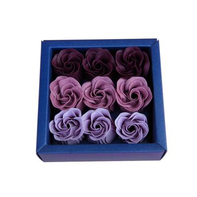 China Factory Base Cleaning Hot Sales Modern Design Customized Hand Soap Rose Paper Soap Flower Gift Handmade Set for sale