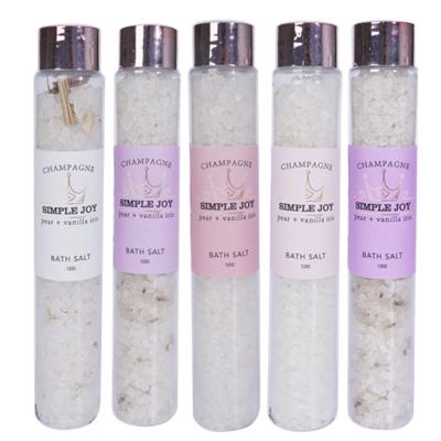 China Hot Sale Custom Body Private Label Dried Flowers Muscle Relief Relaxing Natural Sea Bath Crystals Salt for sale