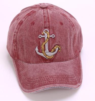 China 2022 COMMON Red Twill Cotton Embroidery Dad Hat Adjustable Unstructured Washed Custom Baseball Cap for sale