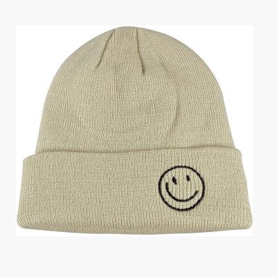 China COMMON Your Own 2021 Winter Women Men's Acrylic Daily Face Design Embroidered Long Knit Beanie Custom for sale