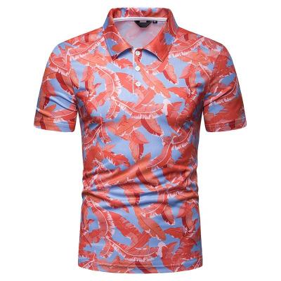 China 3D Anti-wrinkle Designer Pattern Golf Polo Shirt Quick Dry Performance Polyester All Over Men Sublimation Printing Polo Shirt for sale