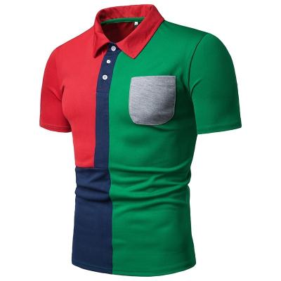 China Anti-Wrinkle Cut and Sew Custom 100% Multi Color Block Classic-Fit Cotton Pique Mens Short Sleeve Polo Shirt Mens Polo Shirt for sale