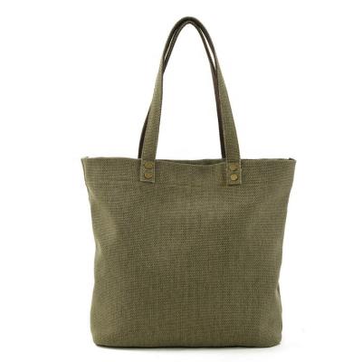 China Large Market Shopping Shoulder Grocery Disposable Natural Eco-Friendly Reusable Custom Organic Hemp Canvas Tote for sale