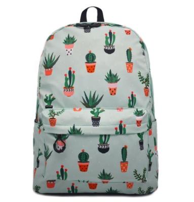 China Fashion Girl Daily Anti-theft School Backpack Female Digital Waterproof Floral Custom All Over Print Backpack for sale