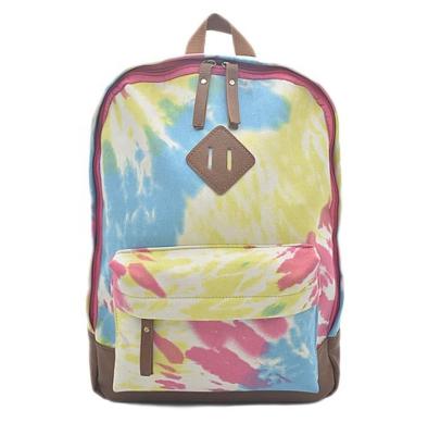 China Anti Theft Girls Fashion School Computer Backpacks Satchel OEM Leather Canvas All Over Print Custom Tie Dye Backpacks For Ladies Women for sale