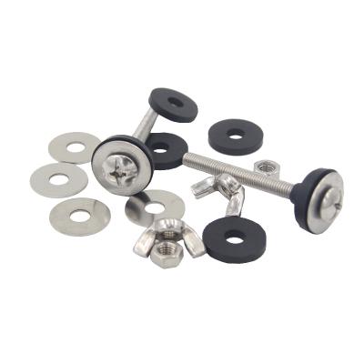 China WC Modern Toilet Stainless Steel SS304 Hardware Fitting Bolts Screws Toilet Tank Tank Connection Fixing Bolts Screws for sale