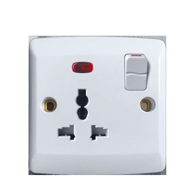 China Easy Installation VBQN Wall Switches and 3pin Socket 16A Electric Light Switch with Neon Wall Plug Power Supplies for sale