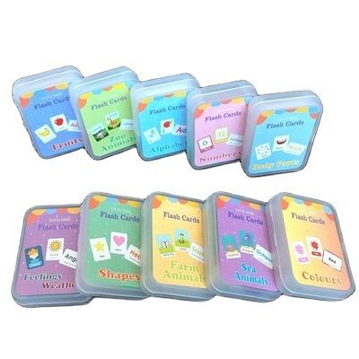 China Amazon Factory 22 Styles Hot Eco-friendly Acoustic Memory Flash Cards Learn Fruit English Animal Mathematics Color Early Education Toy for sale