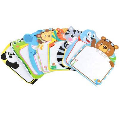 China New Eco-friendly Wooden Cartoon Animal Drawing Board Children First Education Learning Note Puzzle Toy With Pen for sale