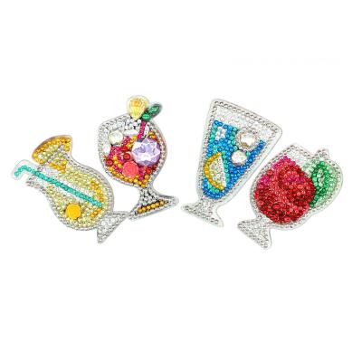 China 5D DIY Diamond Painting Keychain Rhinestone Embroidery Key Chain Accessories DIY Craft Modern Pendant Kits for sale