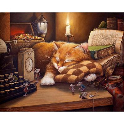 China New Classical/Postmodern Painting By Numbers For Adults Children Cats Picture Oil Painting Hand Painted Home Decoration DIY Unique Gift for sale