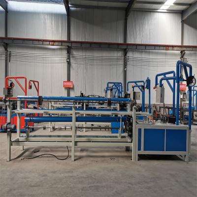 China Building Material Shops Double Spiral Wire Chain Link Fence Machine Diamond Mesh Machine for sale