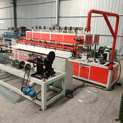 China Popular Fully Automatic Galvanized Building Material Stores Double Wire Chain Link Fence Machine for sale