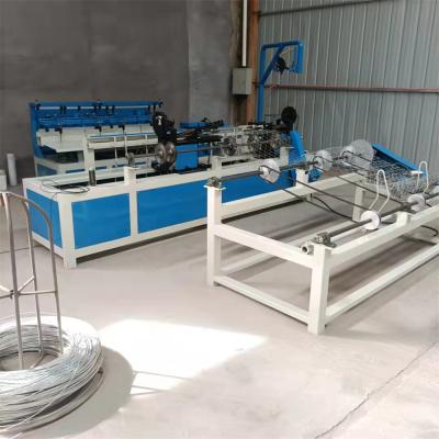 China Building Material Shops GST Single Wire Galvanized Wire Chain Link Fence Wire Mesh Making Machine Spiral Fence Machine for sale