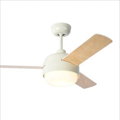 China Modern Minimalism Fashion LED Ceiling Fan Lamp Remote Wooden Macaron Fan Lights for Home Hotel Restaurant for sale