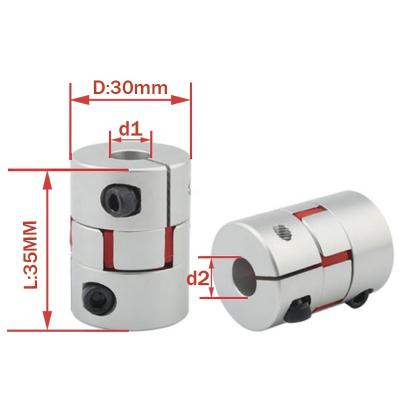 China N95 Mask Machine Shaft Connector Plum Couplings 6/6.35/8/10/12/14/16mm Aluminum Jaw Spider Shaft Coupler Motor Flexible Shaft Coupling D25L30 for sale