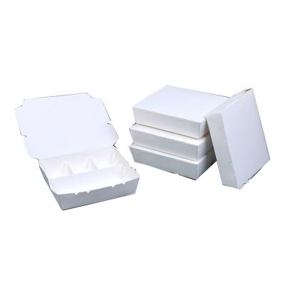 China Recycled Materials Wholesale Custom Recycle Food Grade Folding Kraft Paper Lunch Cardboard Gift Paper Packaging Takeout Box for sale