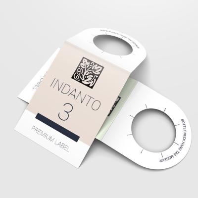 China Recycled Materials Bottle Label Label Bottle Wine Label White Paper Bottle Tags for sale