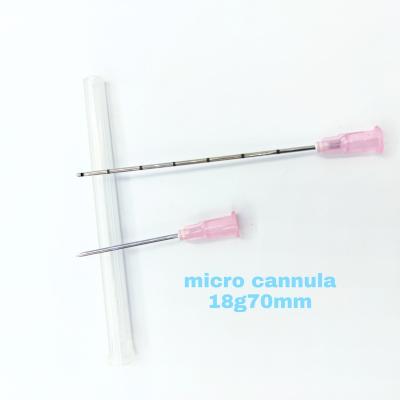 China Micro Safe Cannula 18G 70mm Blunt Cannula for sale