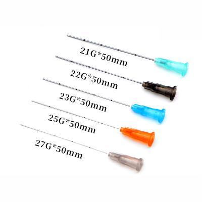 China 2022 Clinical CE Injectable Cannula Stainless Steel Tip Cannula Blunt Steril Types Cannula 18g70mm for sale