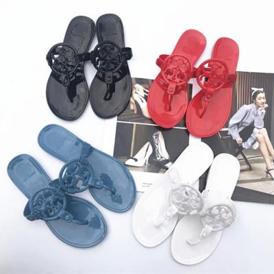 China Latest Fashion Trend Summer Shoes Lady Summer Footwear Pvc Women Slippers Jelly Ladies Flip Flop Beach Slippers For Female for sale