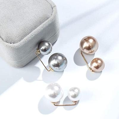 China UNIQ LCH002 Diary/Work/Party/Travel/Gift/Date Brooch Fashion Pins For Women Safety Pin Wedding Collar Shirt Pearl Pin Buttons Sweater Brooch for sale