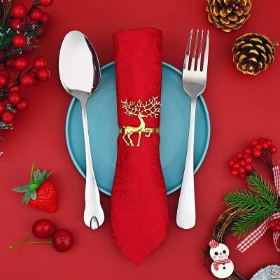 China UNIQ Christmas Napkin Ring Holders Viable Deer Napkin Rings For Christmas Dinner Parties, Wedding Ornament, Table Decor for sale