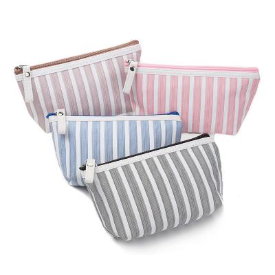 China UNIQ LP002 4PCS Fashion Design Muliti-functional Bags Printed Makeup Bag Stripe Pouch Ladies Fashion Cosmetic Bags for sale