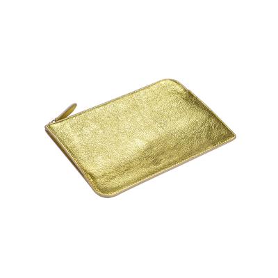 China Gold Luxury Cosmetic Pocket Wallet Mobile Phone Purse Genuine Leather Wallet For Girls for sale