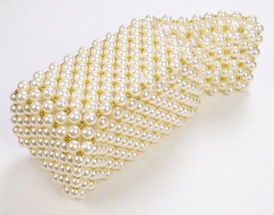 China Handmade Pearl Bags Evening Clutch Bag with Pearls Wedding Pearl Beading Bag for sale