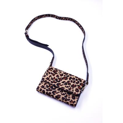 China Travel Wallet With Shoulder Leopard Print Faux Leather Wallet Travel Passport Wallet With Shoulder Passport Holder for sale