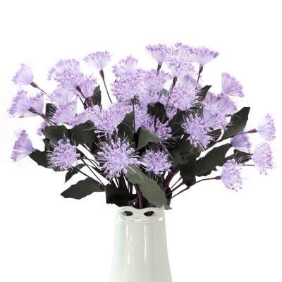 China 8 PCS Dandelion Flower Wedding Backdrop Decoration Purple Artificial Flower Real Everlasting Artificial Moss Floral Touch Handmade Flower Dandelion for sale