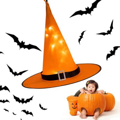 China MACTING 10PCS Halloween Witchcraft LED Decorations Lighted Battery Operated Witch Hats with 8