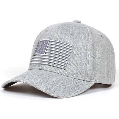 China Wholesale COMMON 100% Cotton USA Flag American Flag Hat Embroidery Baseball Cap for sale