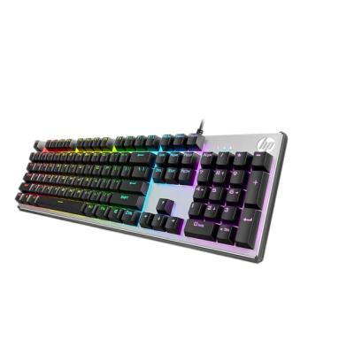 China Multimedia Keys Forhp K500F Wired Film Mixed Color Led Laptop Gaming Keyboard RGB Midi Key Top PC Gamer Desktop Support USB for sale