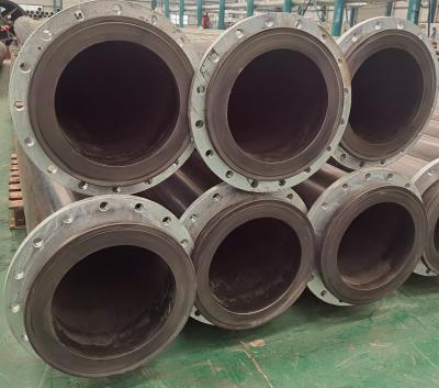 China Sand / Mud Sand / Mud Dredging UHMWPE Black Steel Flange Pipe for sale