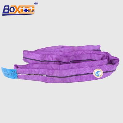 China Purple Polyester Lifting Goods Around Webbing Lifting Sling for sale