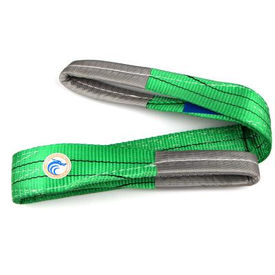 China 6:1/7:1 Polyester 100% Polyester Flat Eye Type Flat Webbing Lifting Sling With CE And GS Certificate for sale