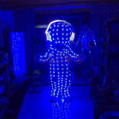 China Sets led robot clothing clothes dance performance light show for night club led light up cpstumes dance costumes led robot costume for sale