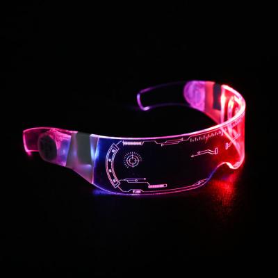 China from above & Hot Selling Tees Colored Lead Glasses Lighting Up Glasses For Night Club Bar KTV Concert Birthday Gift Light Up Glasses for sale