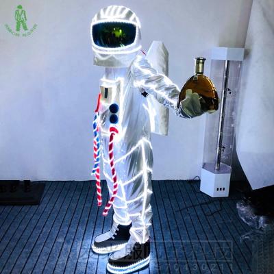 China Light Up Your Performance Led Luminous Dress Up Costumes Space Suit Led Light Up Clothes For Christmas Carnival Halloween Astronaut Cosplay Dance Costumes for sale