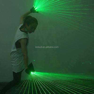 China ABS Plastic High Quality Best Selling DJ Party Laser Light Green Cool Gloves for sale