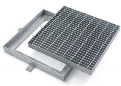 China Custom Hinged Mental Drainage Ditch Covers , Reliable Galvanized Trench Grating for sale