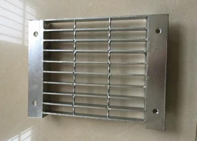 China Industrial Mesh Galvanized Stair Treads , 30x5mm Bearing Bar Metal Grate Stairs for sale