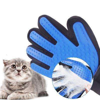 China Viable Silicone Dog Pet Grooming Glove Cat Brush Comb Deshedding Hair Gloves Sustain Stabilized Bath Feeds Animal Combs for sale