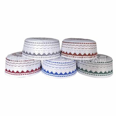 China Factory Wholesale Ethnic Muslim Hat Embroidery High Quality Saudi Arabia Men's Islamic Hat Man Can Be Customized for sale