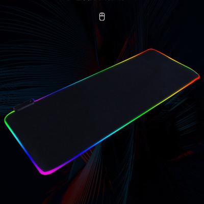 China Anti-Slip Professional Custom Colored Sublimation RGB Extended Large Size LED RGB Luminous Light Gaming Mouse Pads for sale